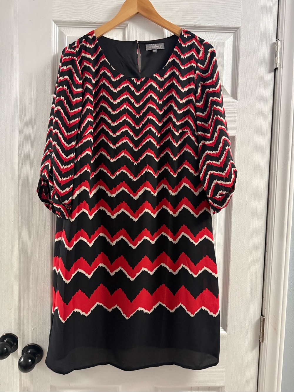 Luxology Chevron Print Dress Size 12